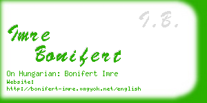 imre bonifert business card